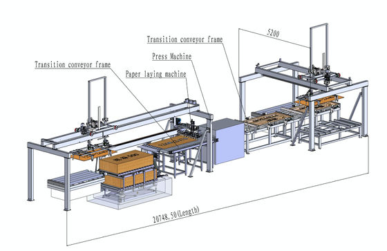 6m Laminasi Siklus Pendek Laminasi Hot Press 160 lembar Jam