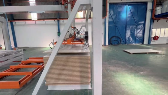 Siklus Pendek Melamin Laminating Mesin Hot Press Untuk Pintu Komposit 120 lembar Jam
