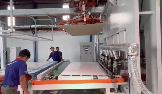 1200T Laminasi Chipboard Siklus Pendek Laminasi Hot Pressing Paper Flooring