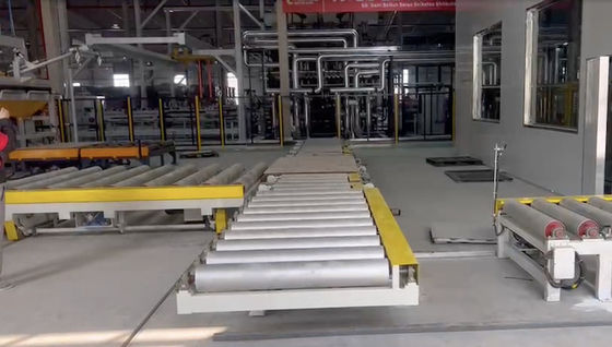 4×8 Papan buatan MDF Mesin Pencet Siklus Singkat Garis Otomatis Produksi Panel Berbasis Kayu